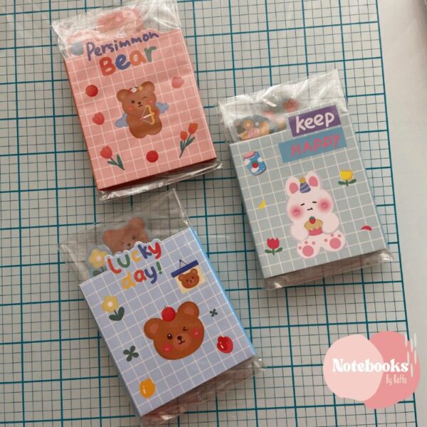 NOTAS ADHESIVAS - CUDERNO KAWAII - VARIOS MODELOS