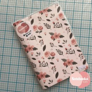 LIBRETA - PUNTOS - FLORES ROSADAS