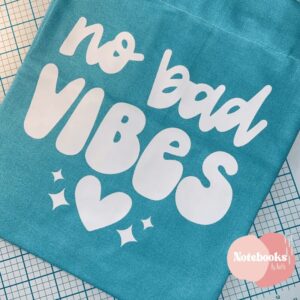 TOTE BAG - NO BAD VIBES - TURQUESA