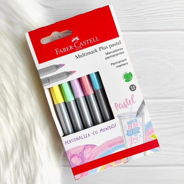 MARCADORES PERMANENTES FABER CASTELL - PASTEL