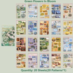 STICKERS LIBRO GREEN FLOWERS