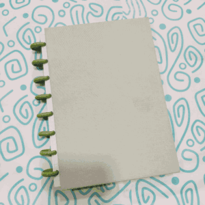 CUADERNO DE DISCOS A5 CUADROS – TELA VERDE