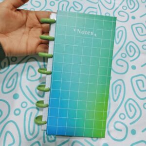 CUADERNO DE DISCOS A6 CUADROS - NOTES VERDE