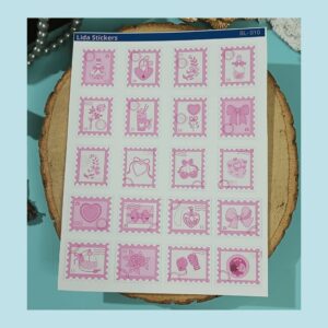 PLANTILLA DE STICKERS - PRETTY PINK STAMPS