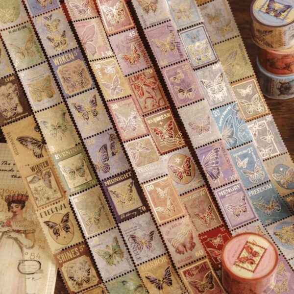 Washi tape - estampillas mariposas - Imagen 3