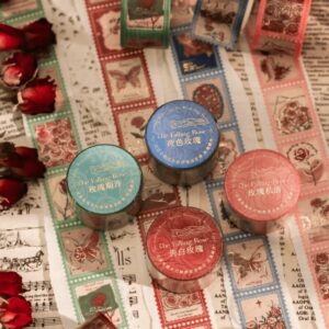 Washi tape estampillas rose