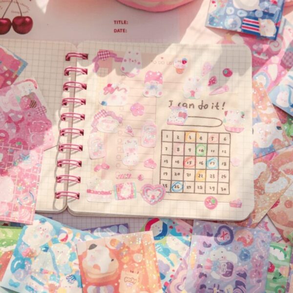 Caja de stickers kawaii 100 pzs - Imagen 2