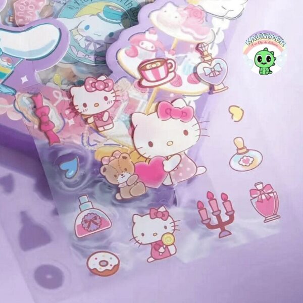 SET X100 LAMINAS DE STICKERS HELLO KITTY - Imagen 2