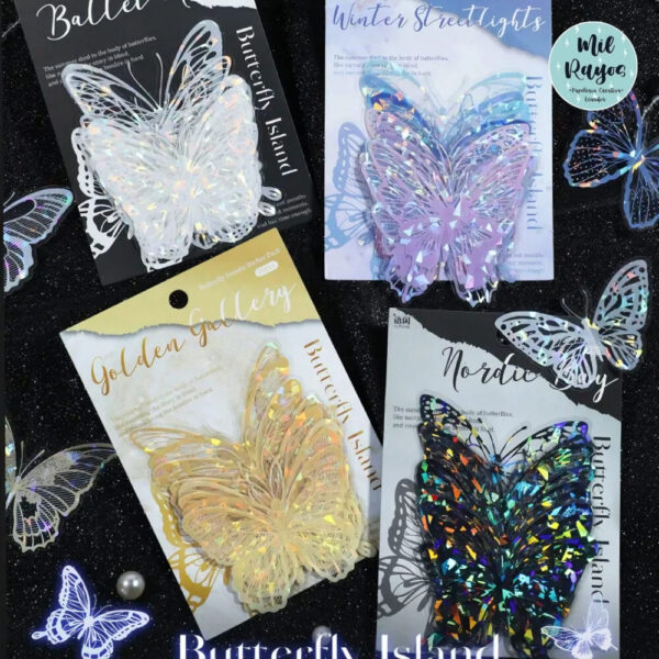 Stickers Mariposa Foil x20pcs