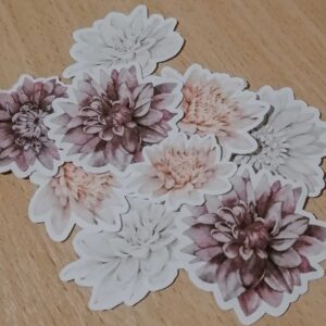 SET FLORES VINTAGE 21 PIEZAS STICKER