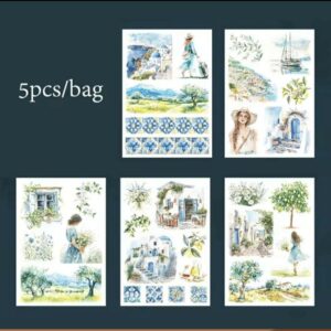 Stickers de transferencia Blue Garden