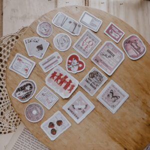 SET JUNK JOURNAL KOALA VINTAGE X20 PIEZAS STICKER