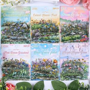 STICKER PET - CESPED CON FLORES - X20