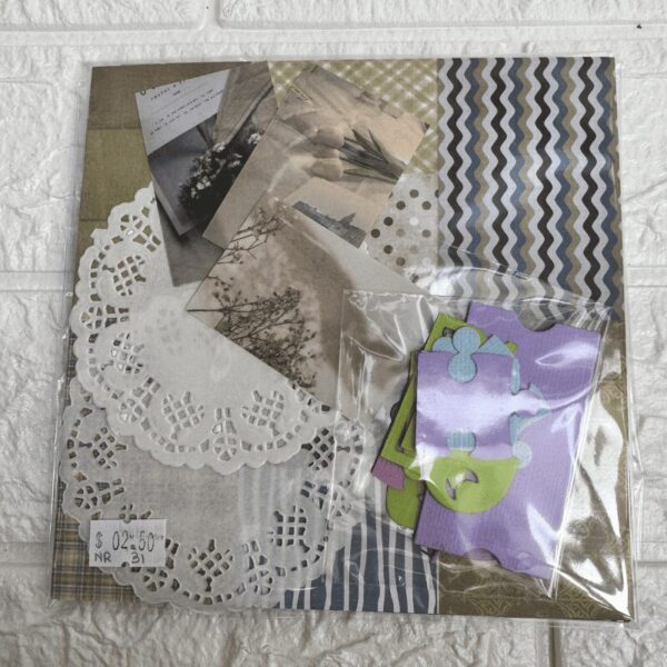 KIT PAPELES DECORATIVOS - MINI VINTAGE  - 32 piezas