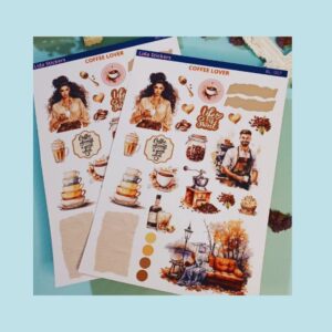 PLANTILLA DE STICKERS - COFFEE LOVERS