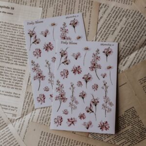 PINK BLOOM PLANTILLA DE STICKERS