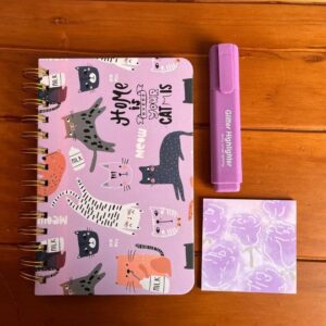 COMBO PLANNER GATITOS - MORADO