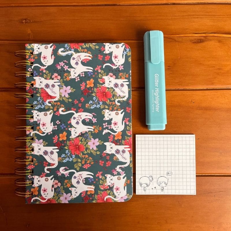 COMBO PLANNER GATITOS - VERDE