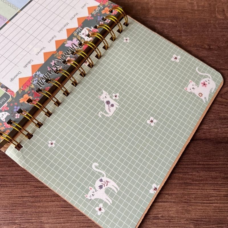 COMBO PLANNER GATITOS - VERDE - Imagen 3