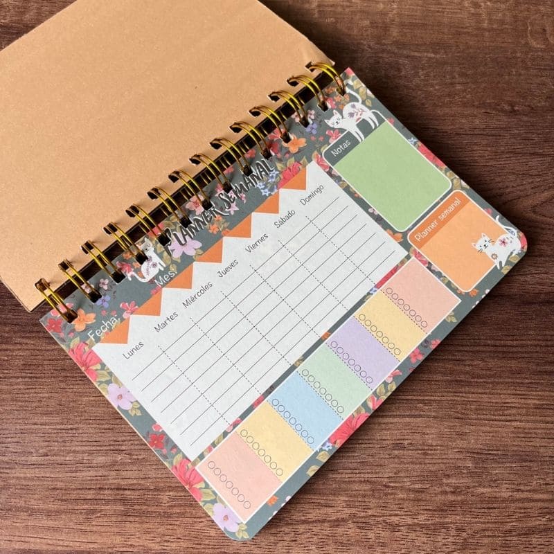 COMBO PLANNER GATITOS - VERDE - Imagen 2