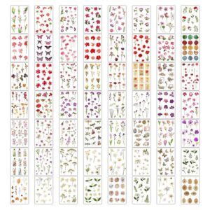 SET X2 PLANTILLAS DE STICKER PET AL AZAR - FLORAL VINTAGE O MARIPOSAS