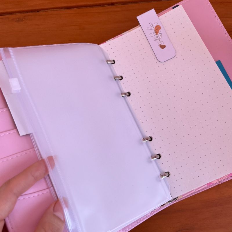 BINDER A6 - ROSA MARMOLEADO - Imagen 2