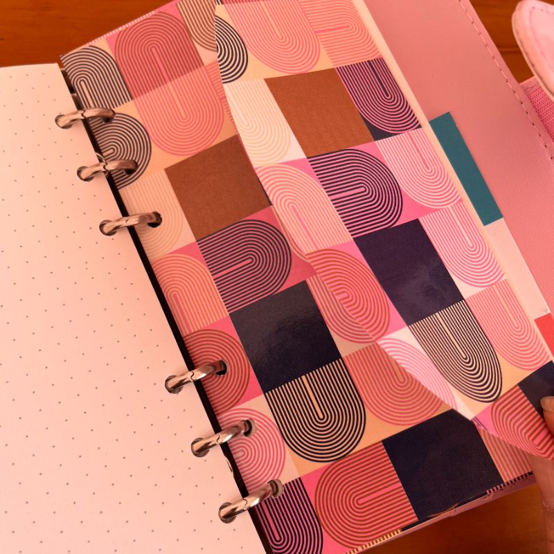 BINDER A6 - ROSA MARMOLEADO - Imagen 3