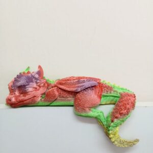 DRAGONES DORMIDOS TORNASOL 3D - ADORNO LIBRERO