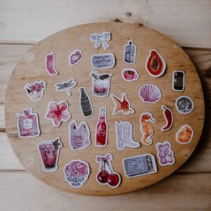 SET JUNK JOURNAL PEZ DORADO STICKERS