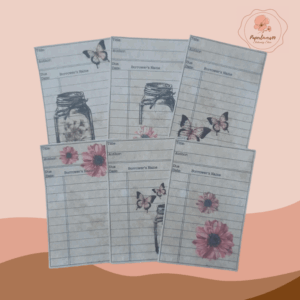 TARJETAS VINTAGES STICKERS/ 6 UNIDS