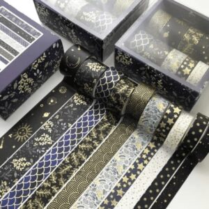 Washi Tape con foil – Caja de 10 unidades