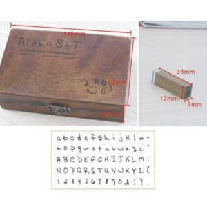 Caja de sellos alfabeto – 70 unidades