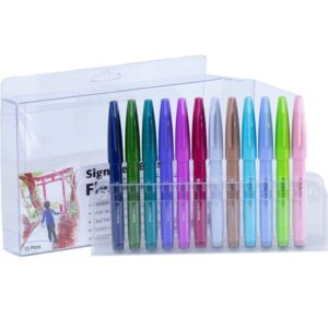 Pentel Brush Sign Pen – Caja de 12 unidades (colores pasteles)