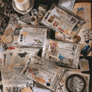Set de decoración – 200 unidades de papel decorativo y stickers