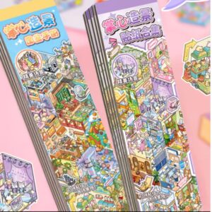 MINI STICKERS ESCENARIOS 3D X 12