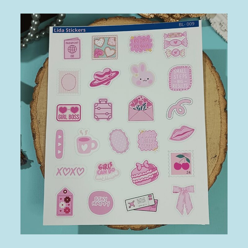 PLANTILLA DE STICKERS - CUTE PINK