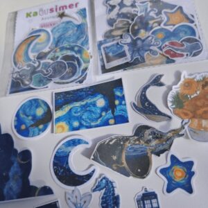 SET DE STICKERS AZULADO