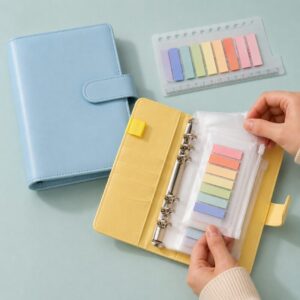 BINDER A6 CON SOBRES PLÁSTICOS