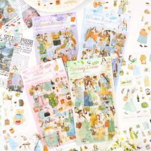 STICKER PET - CHICAS DE LAS ESTACIONES - X6 LAMINAS