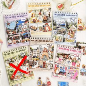 WEEKEND HANGOUT X30PCS STICKERS