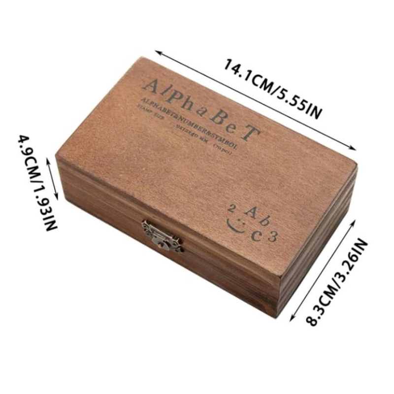 Caja de sellos alfabeto – 70 unidades - Imagen 2