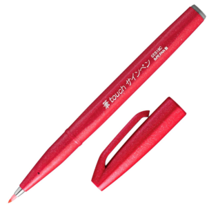 PENTEL BRUSH PENT - ROJO