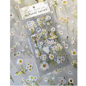 Set de Stickers Margaritas Transparentes (6 plantillas)