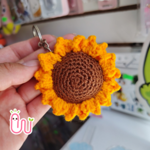 LLAVERO GIRASOL TEJIDO