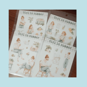 PLANTILLA DE STICKERS - GIRL IN SUMMER