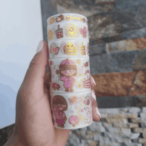SET DE WASHI TAPE DETALLE DORADO